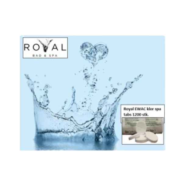 Royal klor spa 1200 stk. tabs - ren klor til spabade