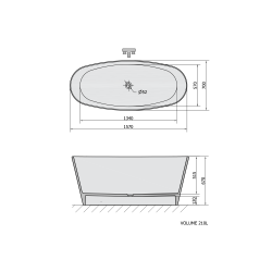 Toscana  fritstende badekar 