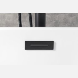 Af-/overlb til Tajo badekar i mat sort