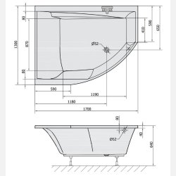Thilde badekar i 2 varianter
