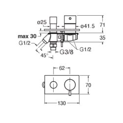 Tricolore Verde badekar armatur i krom