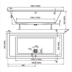 Camilla badekar i 5 strrelser