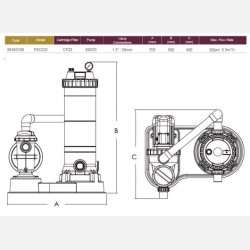 Patronfilter anlg med pumpe