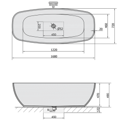 Ipanema fritstende badekar 
