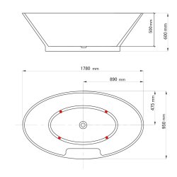 Solveig fritstende badekar 