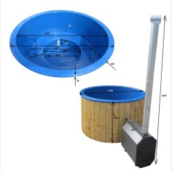 Vildmarksbad til 5 personer -  180 cm 